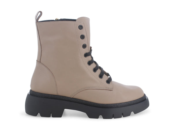 Melluso Anfibi Donna Invernali Platform Carrarmato Tomaia Pelle Beige R45379-229247